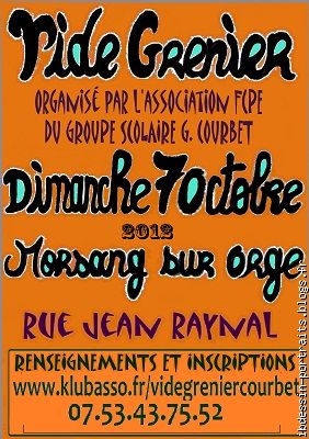 affiche pour un vide grenier