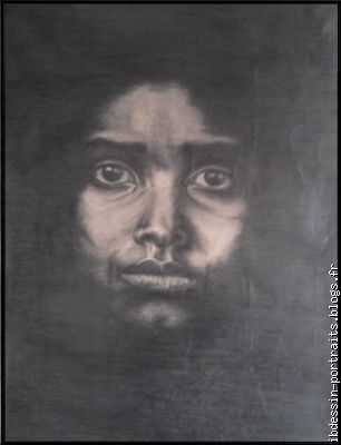 Enfant d'Afrique, mine de plomb sur canson (50x65)